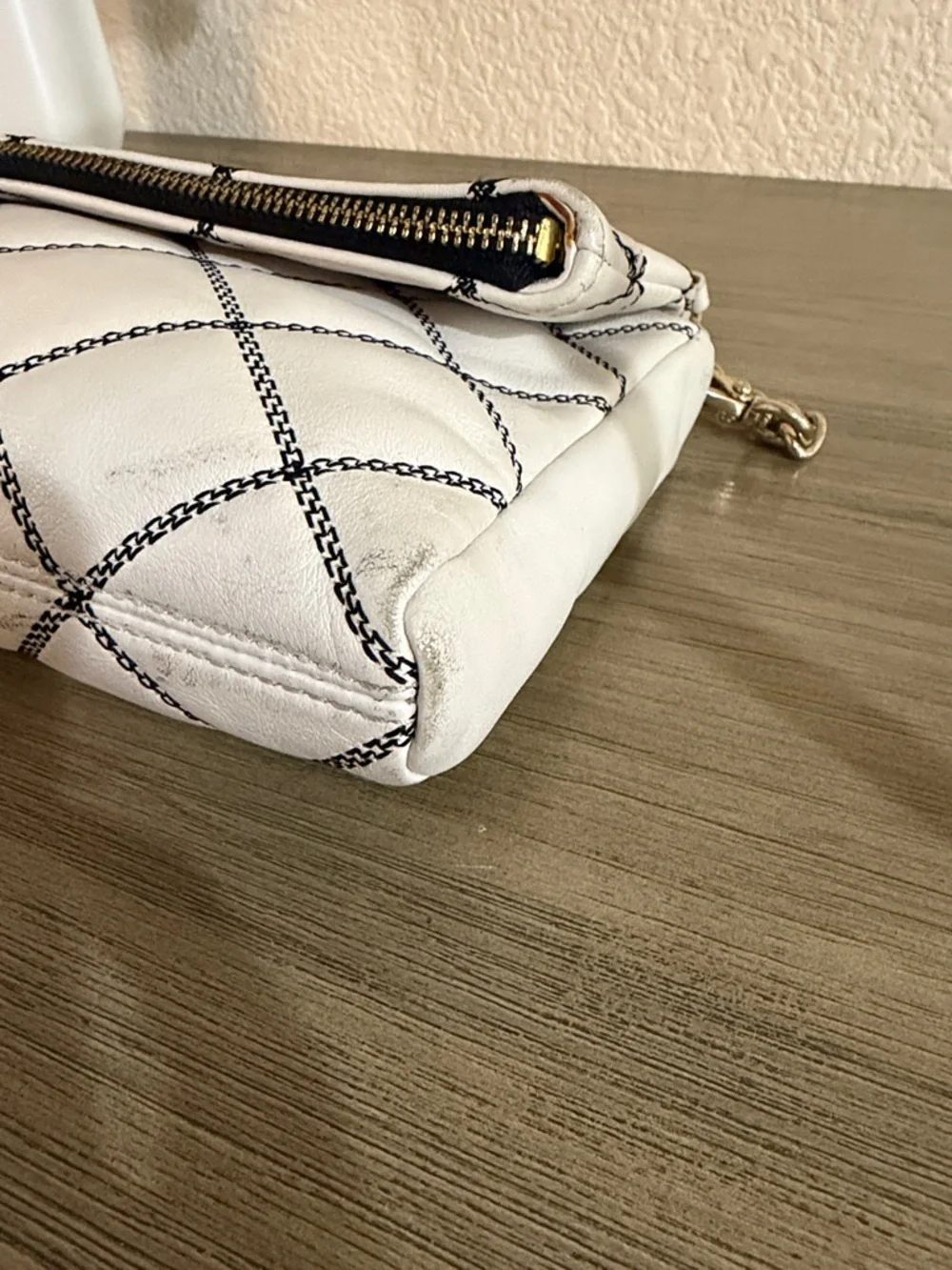 Kate Spade New York White Quilted Emerson Place Marsala Convertible Crossbody